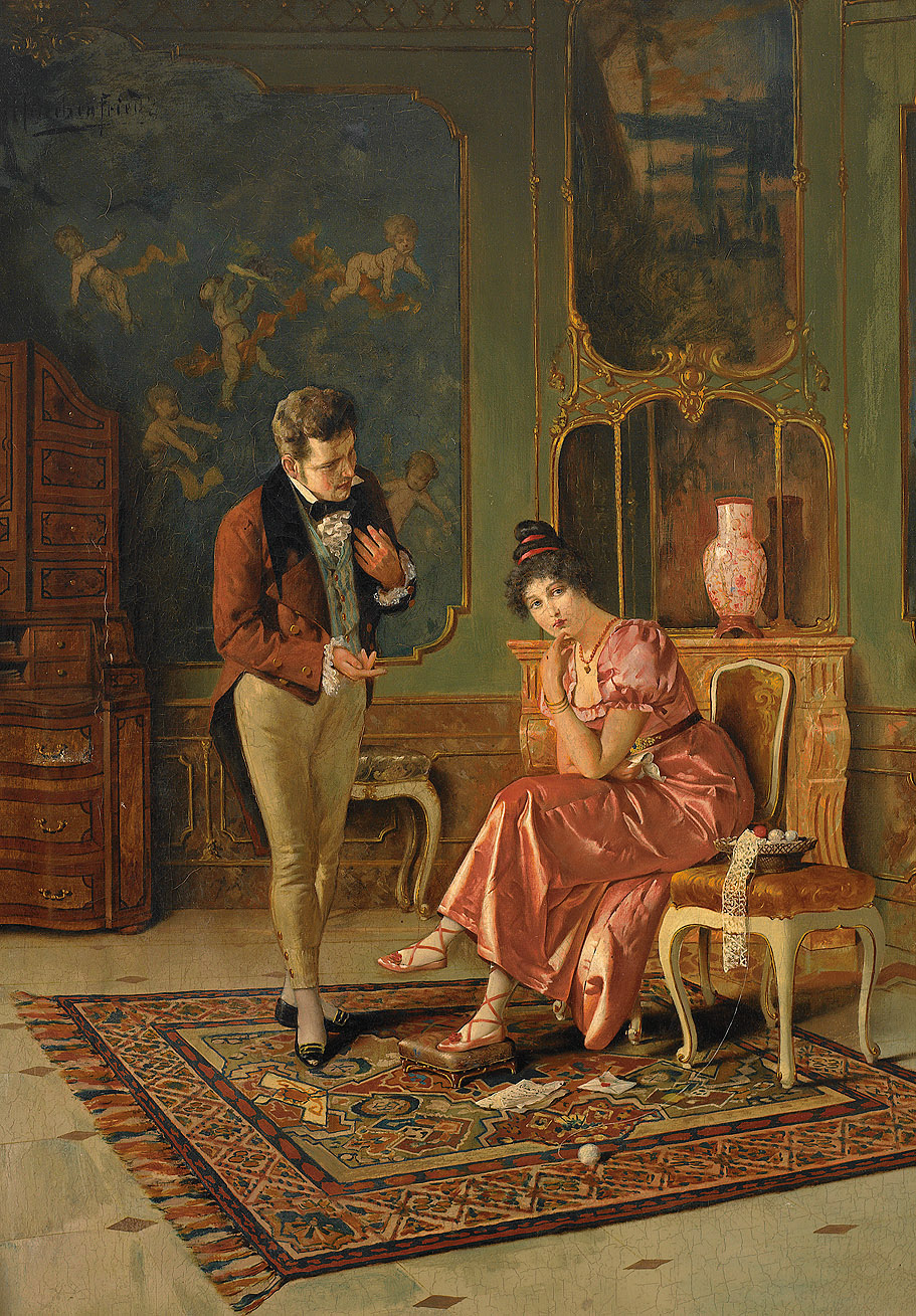 Courting Scene by Alois Heinrich Priechenfried